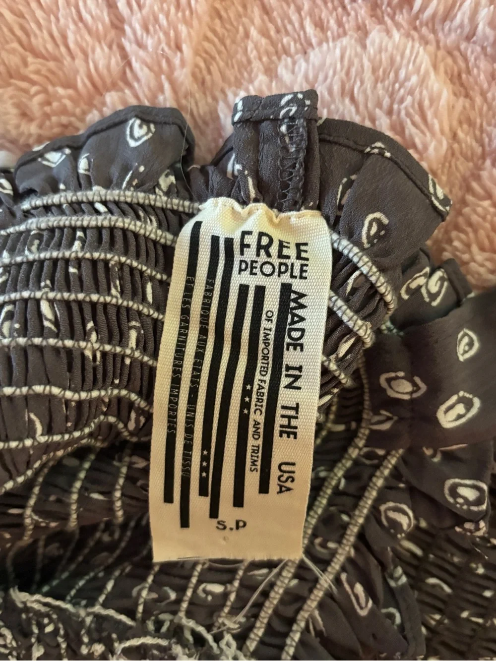 Free People lightweight smocked